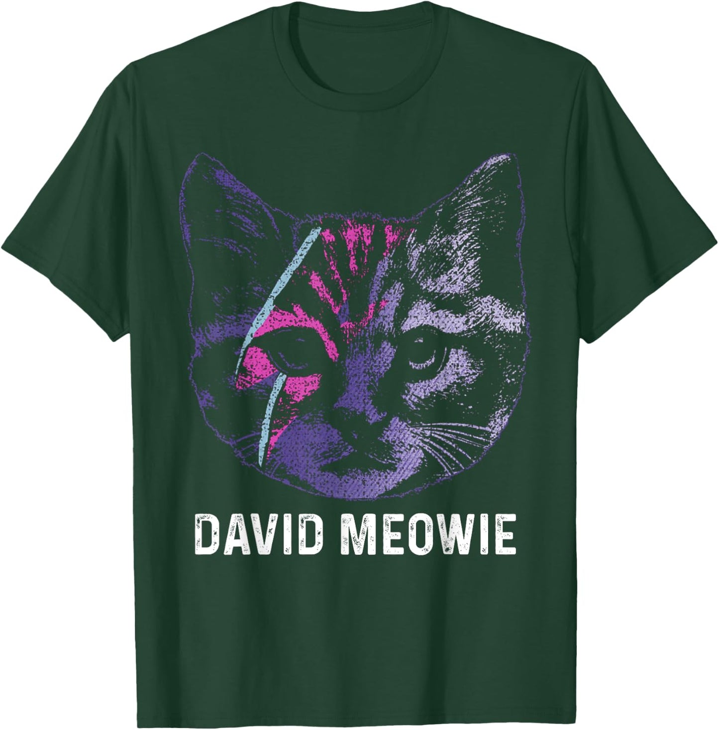 David Meowie Funny Cat Cat Lover T-Shirt - T-Shirt | Forest