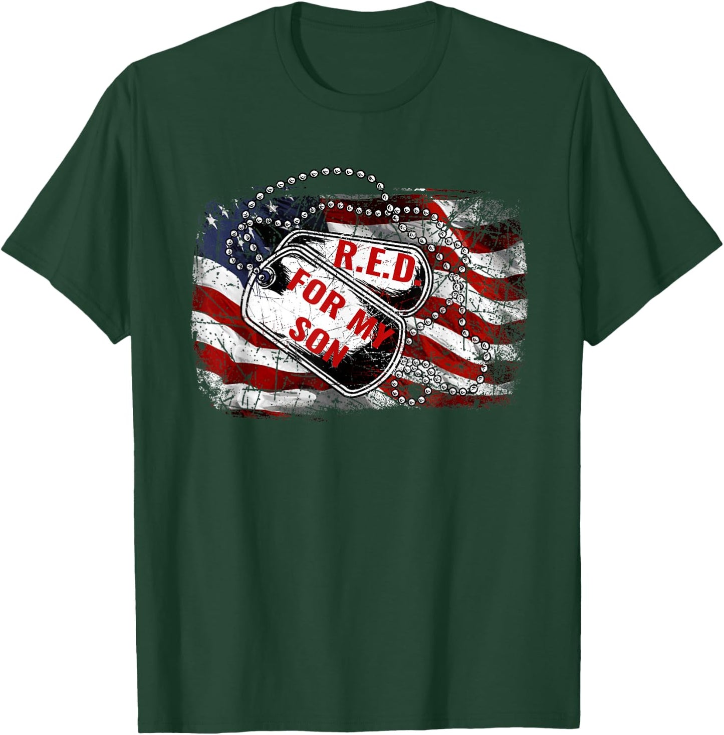 R.E.D. Friday For My Son Military Deployed Soldier T-Shirt - T-Shirt | Forest