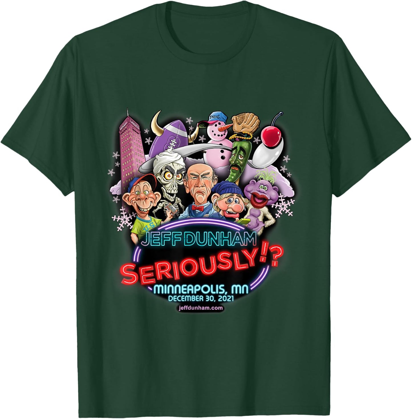 Jeff Dunham Minneapolis, MN T-Shirt - T-Shirt | Forest