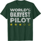 Funny Worlds Okayest Pilot - Vintage Style T-Shirt - T-Shirt | Forest