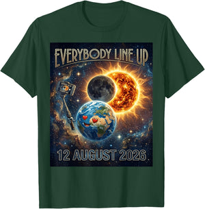Solar Eclipse of August 12 2026 Astronomy Funny Meme T-Shirt - T-Shirt | Forest