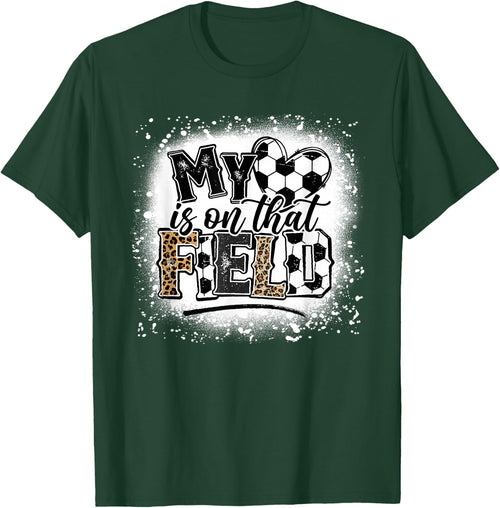 Leopard My Heart Is On That Field Soccer Love Game Day Vibes