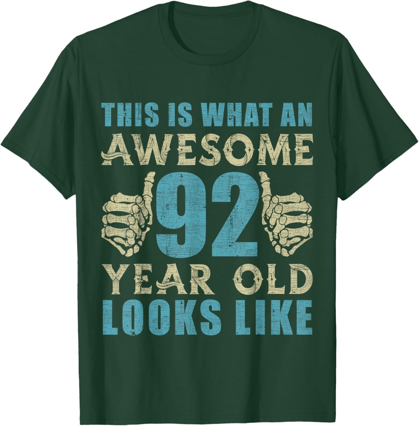 Vintage 1929 92nd Birthday Gift 92 Year Old T-Shirt - T-Shirt | Forest