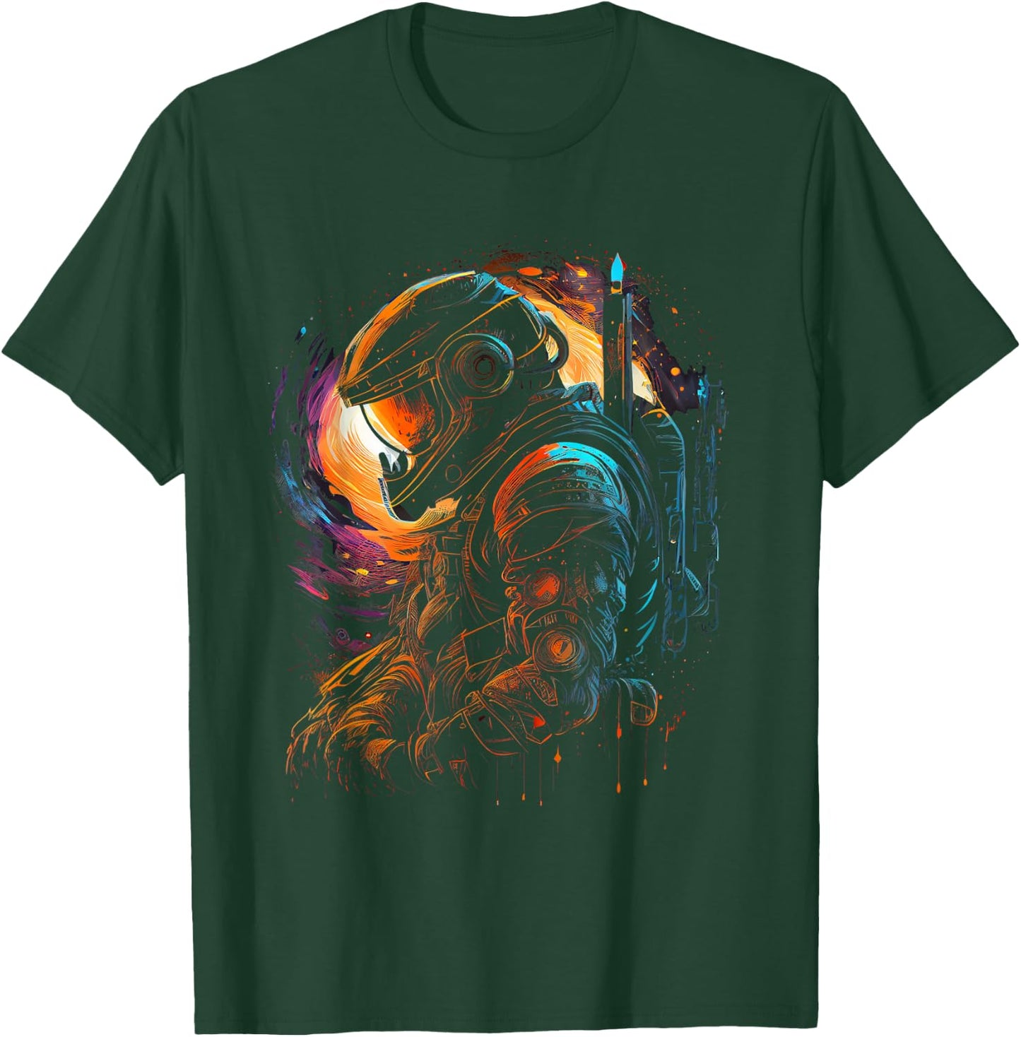 Astronaut Space Space Spaceship Planets Astronaut T-Shirt - T-Shirt | Forest