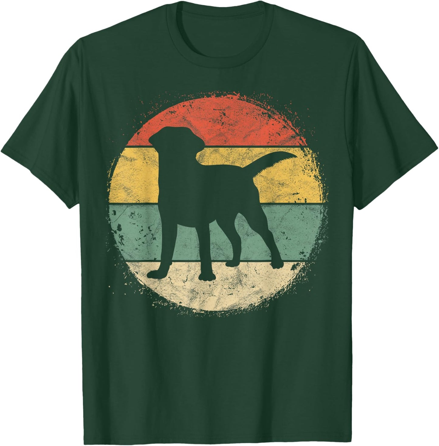 Circular Retro Labrador Owner Gift Golden Black Lab Dad Mom Small T-Shirt - T-Shirt | Forest
