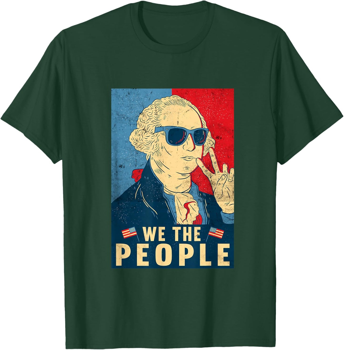 We The People - George Washington 4th of July T-Shirt - T-Shirt | Forest