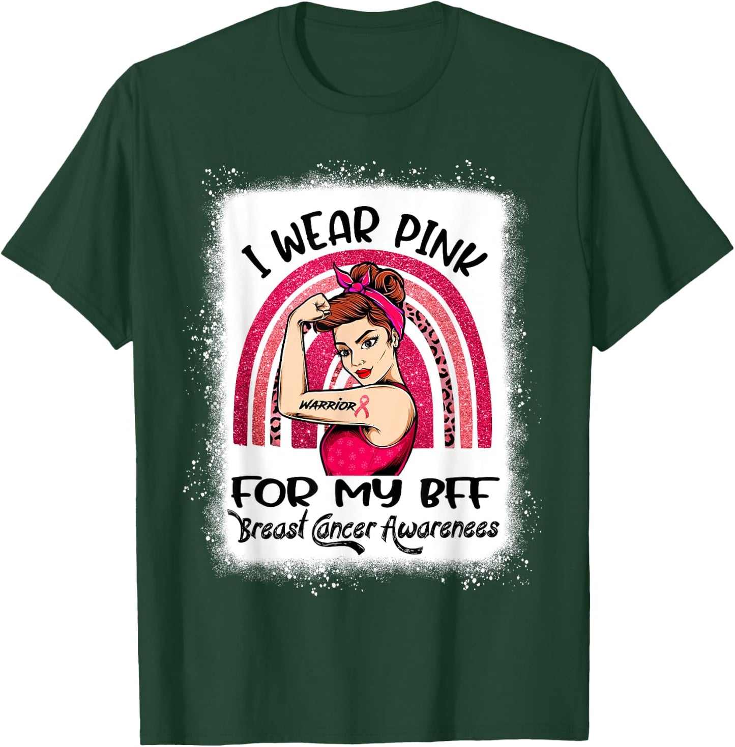 I Wear Pink For My Best Friend BFF Breast Cancer Awareness T-Shirt - T-Shirt | Forest