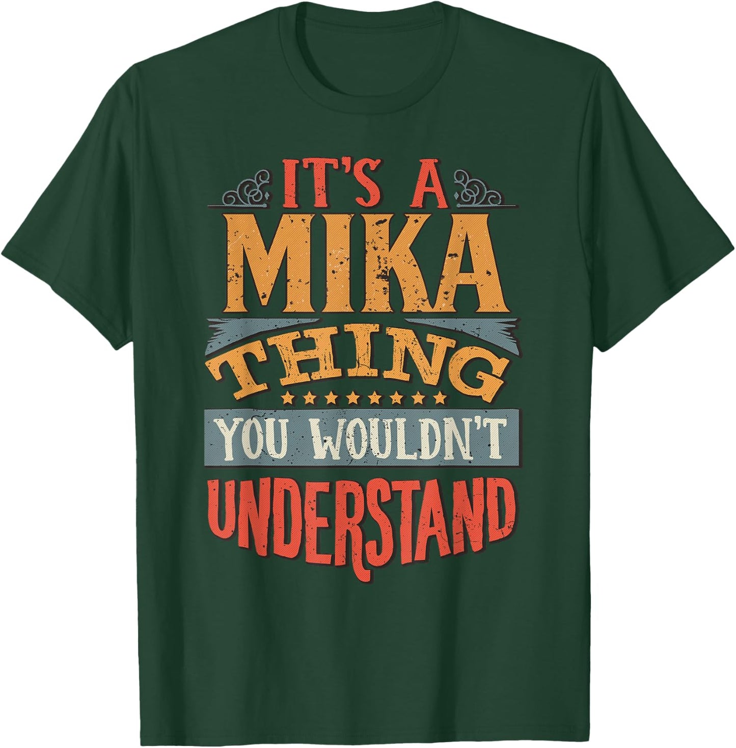 Mika Name T-Shirt - T-Shirt | Forest