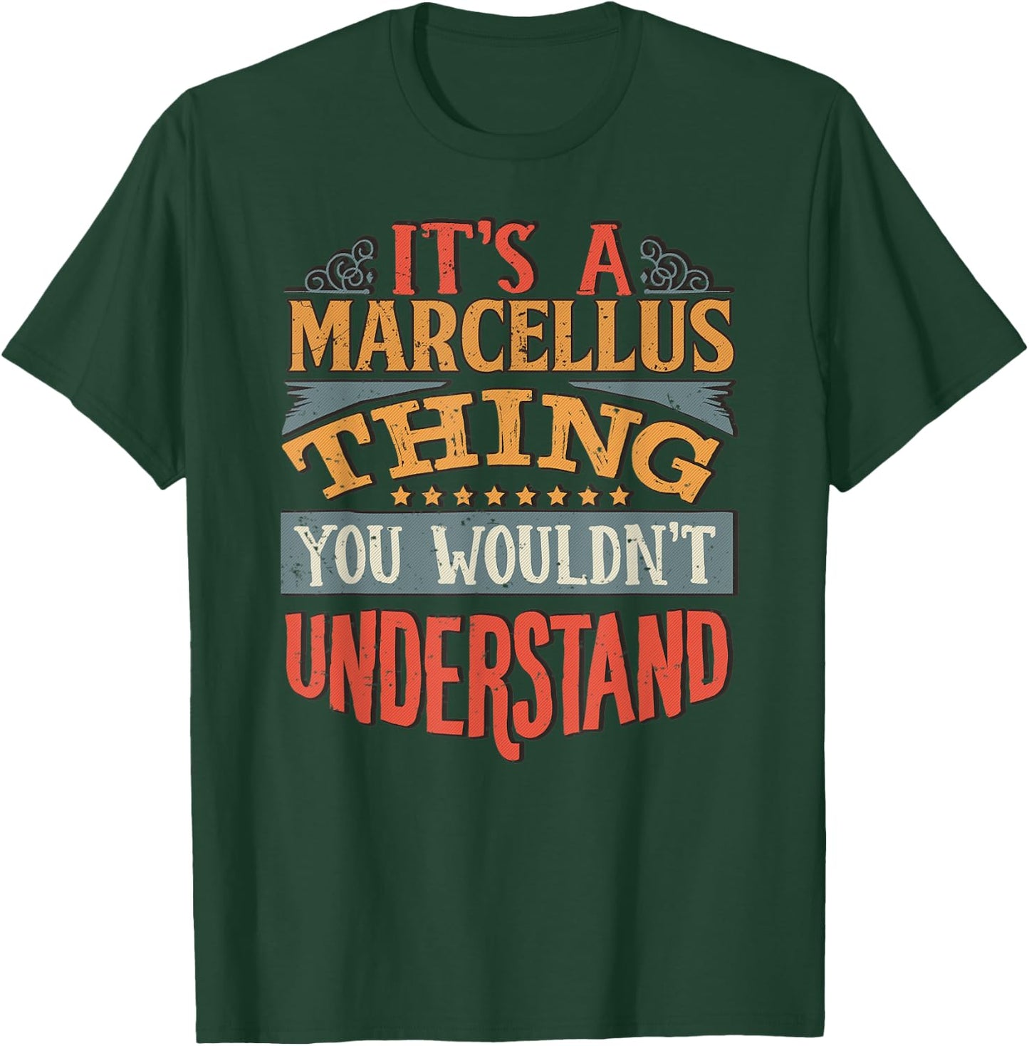Marcellus Name T-Shirt - T-Shirt | Forest