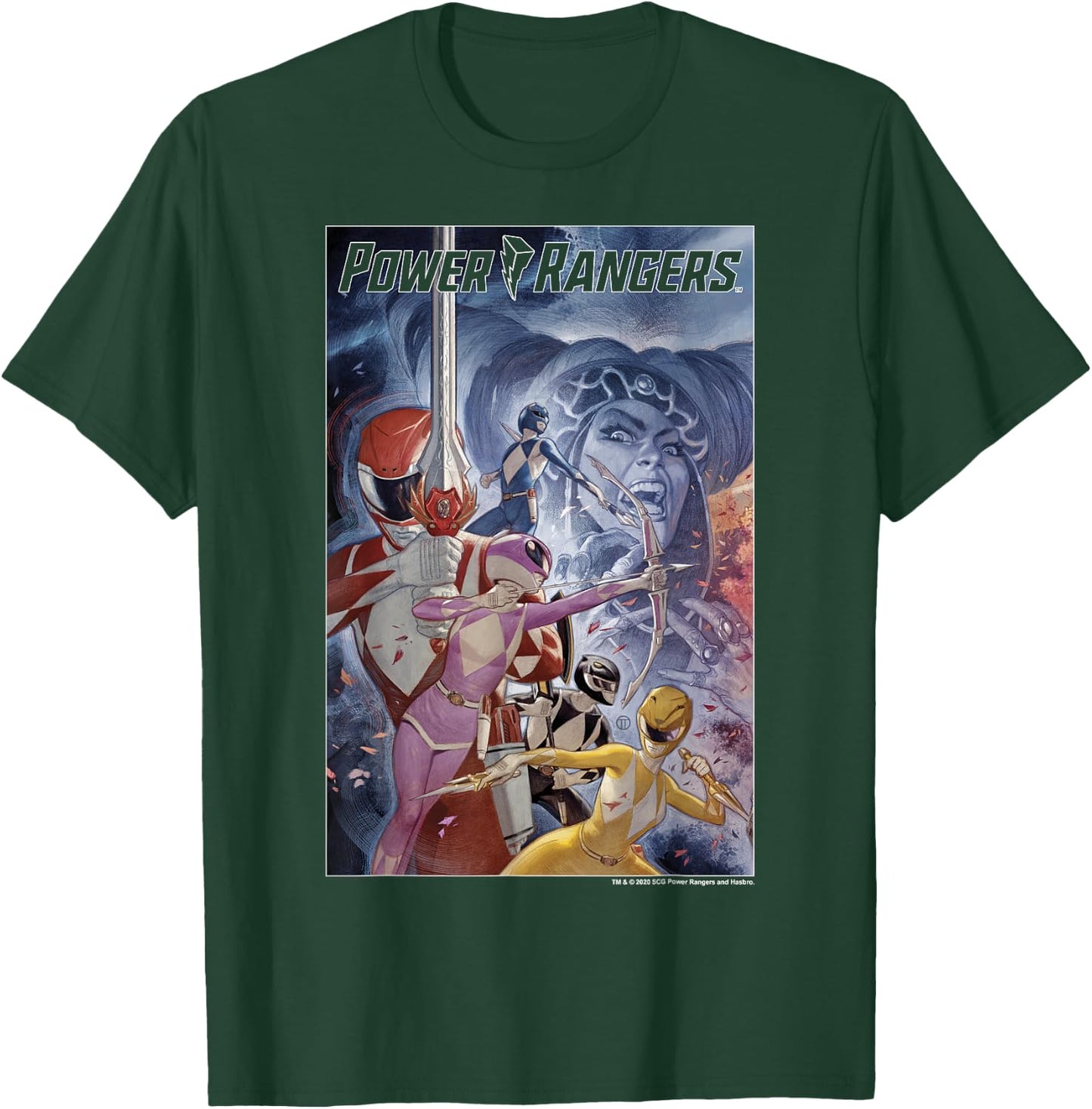 Power Rangers Rita Repulsa Group Shot Vintage Poster T-Shirt - T-Shirt | Forest