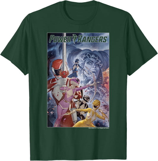 Power Rangers Rita Repulsa Group Shot Vintage Poster T-Shirt - T-Shirt | Forest