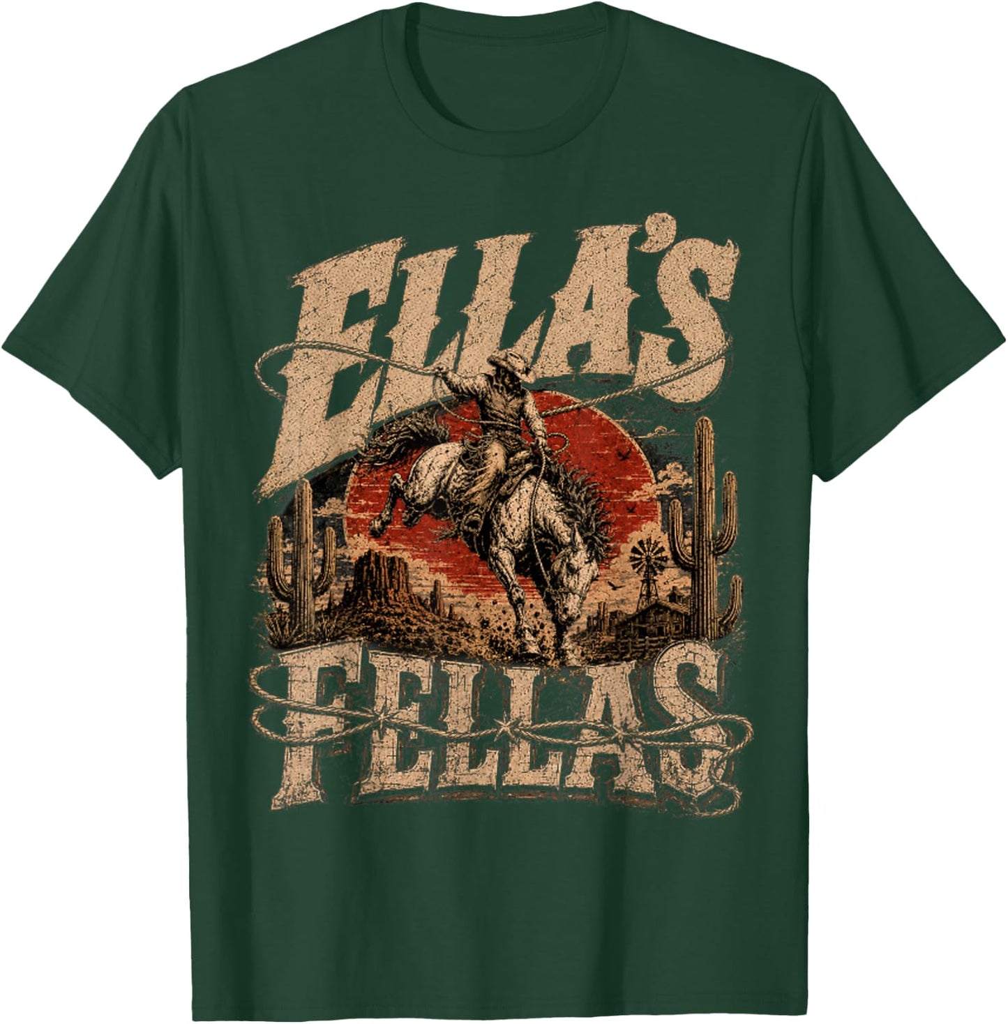 Vintage Ella's Name Pride Classic Gifts Women Kids T-Shirt - T-Shirt | Forest