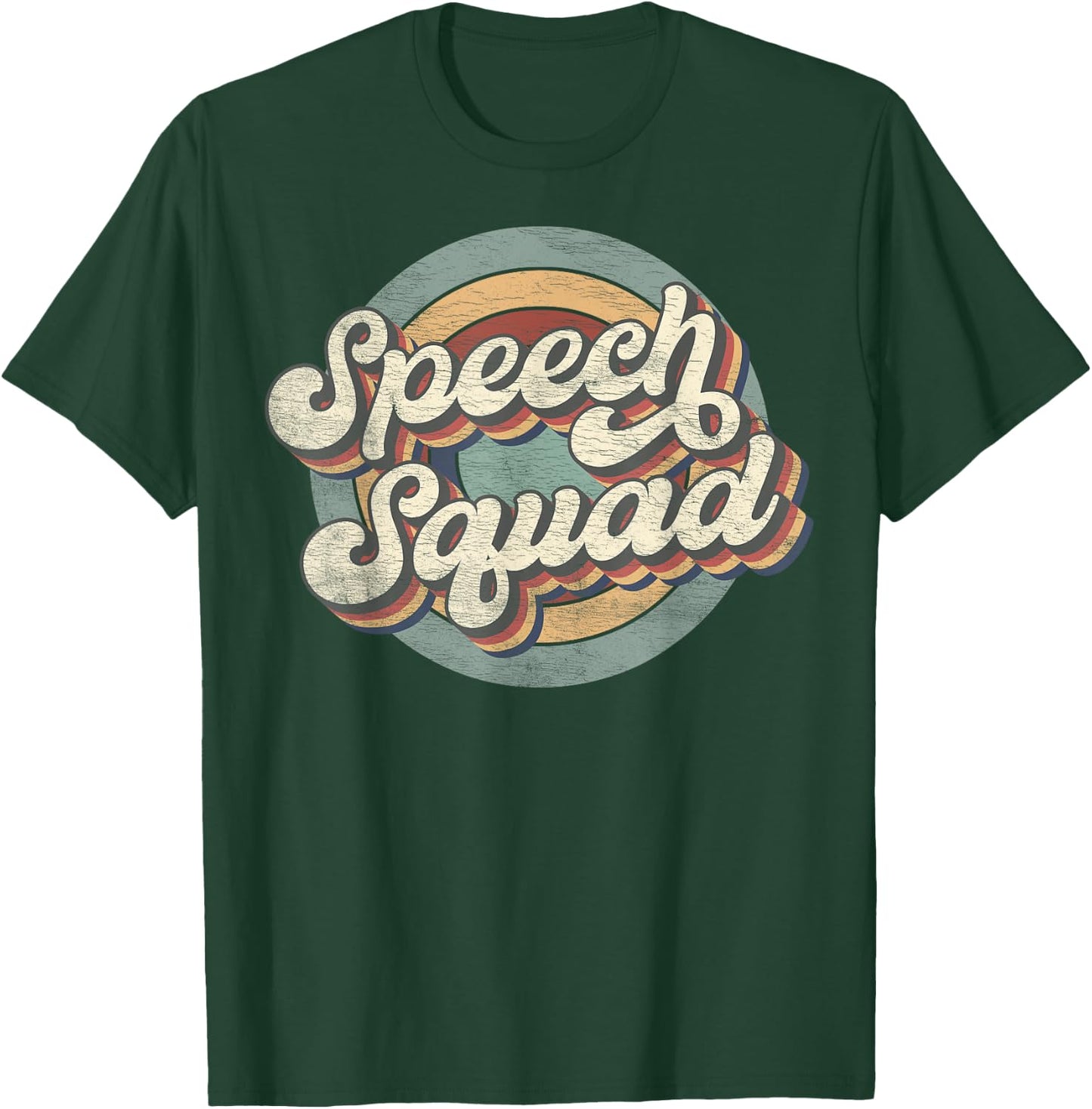 Speech Squad Speech Therapy Crew Hello Back To School Team T-Shirt - T-Shirt | Forest