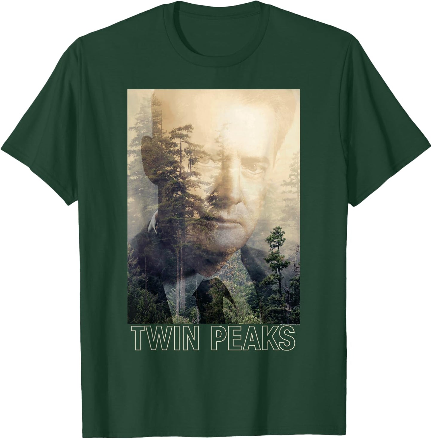 Twin Peaks Agent Cooper Double Exposed Photo Graphic T-Shirt - T-Shirt | Forest