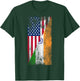 USA & India Flags - United States of America, Indian T-Shirt - T-Shirt | Forest