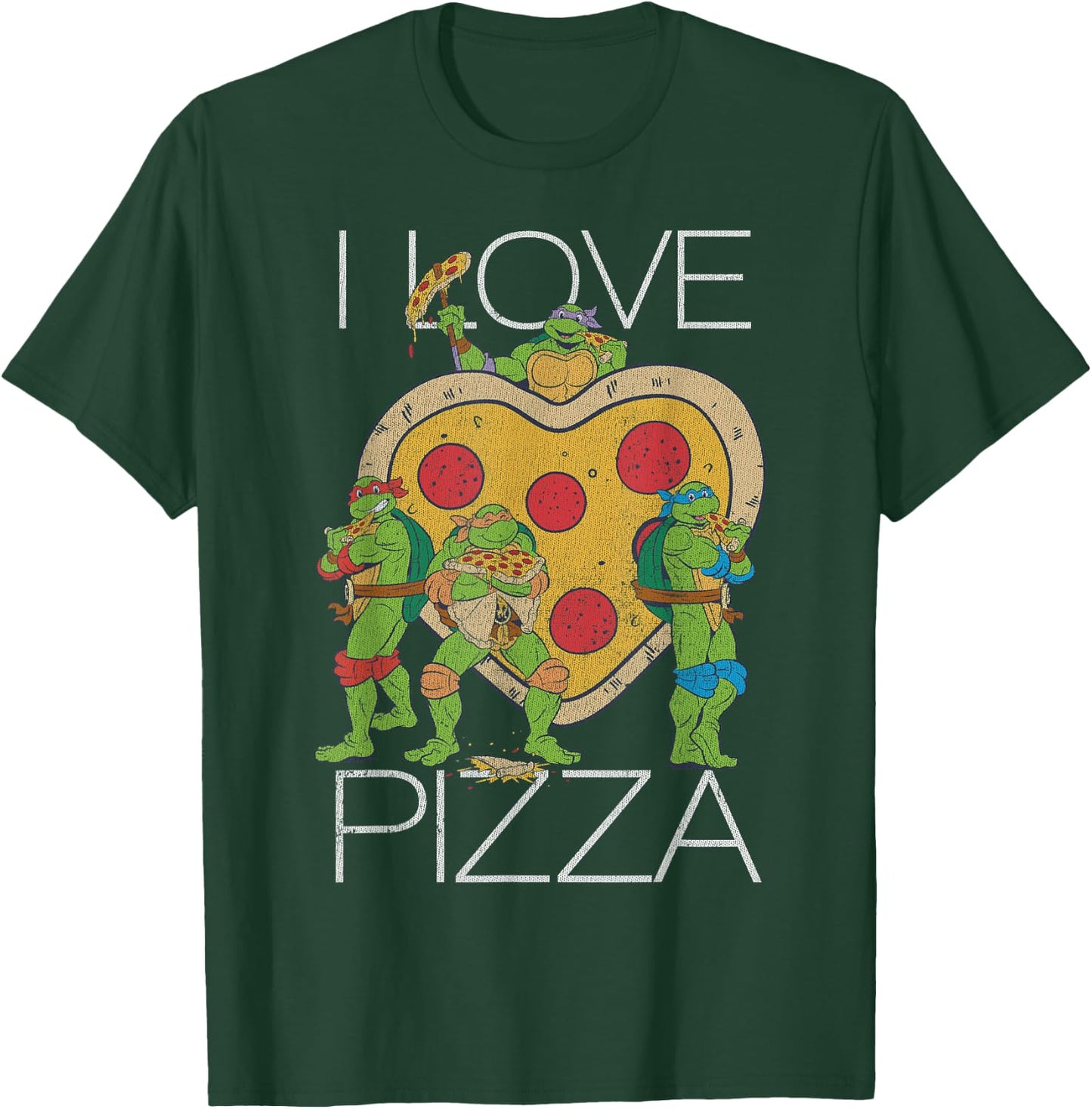 Teenage Mutant Ninja Turtles Pizza My Heart Graphic T-Shirt - T-Shirt | Forest