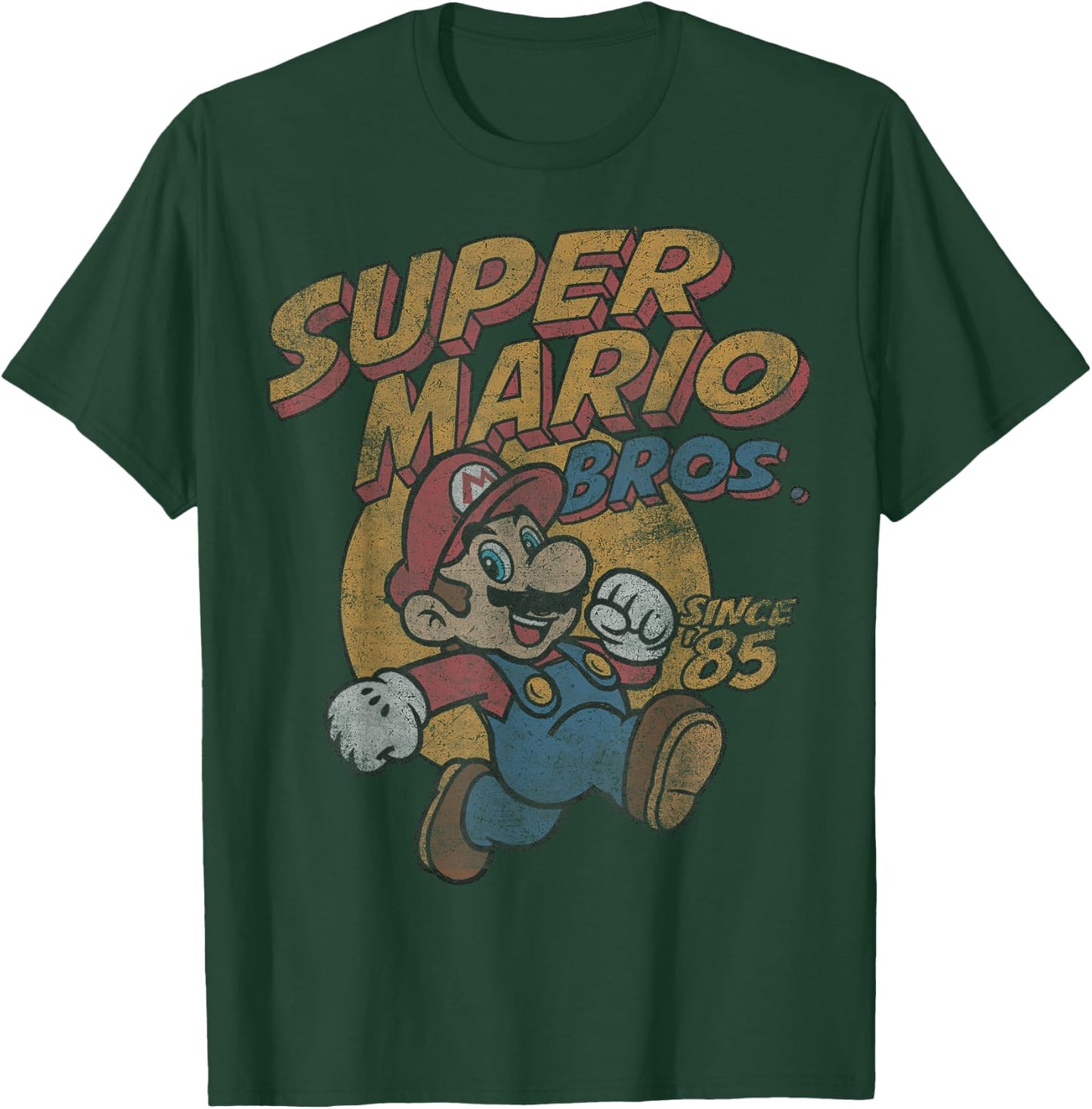 Super Mario Bros. Since '85 Vintage Poster T-Shirt - T-Shirt | Forest