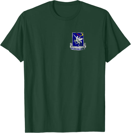160th SOAR - Nightstalkers DUI - Distressed Worn Look T-Shirt - T-Shirt | Forest