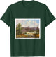Mountains Through The Trees Nature Landscape Oil Painting T-Shirt - T-Shirt | Forest