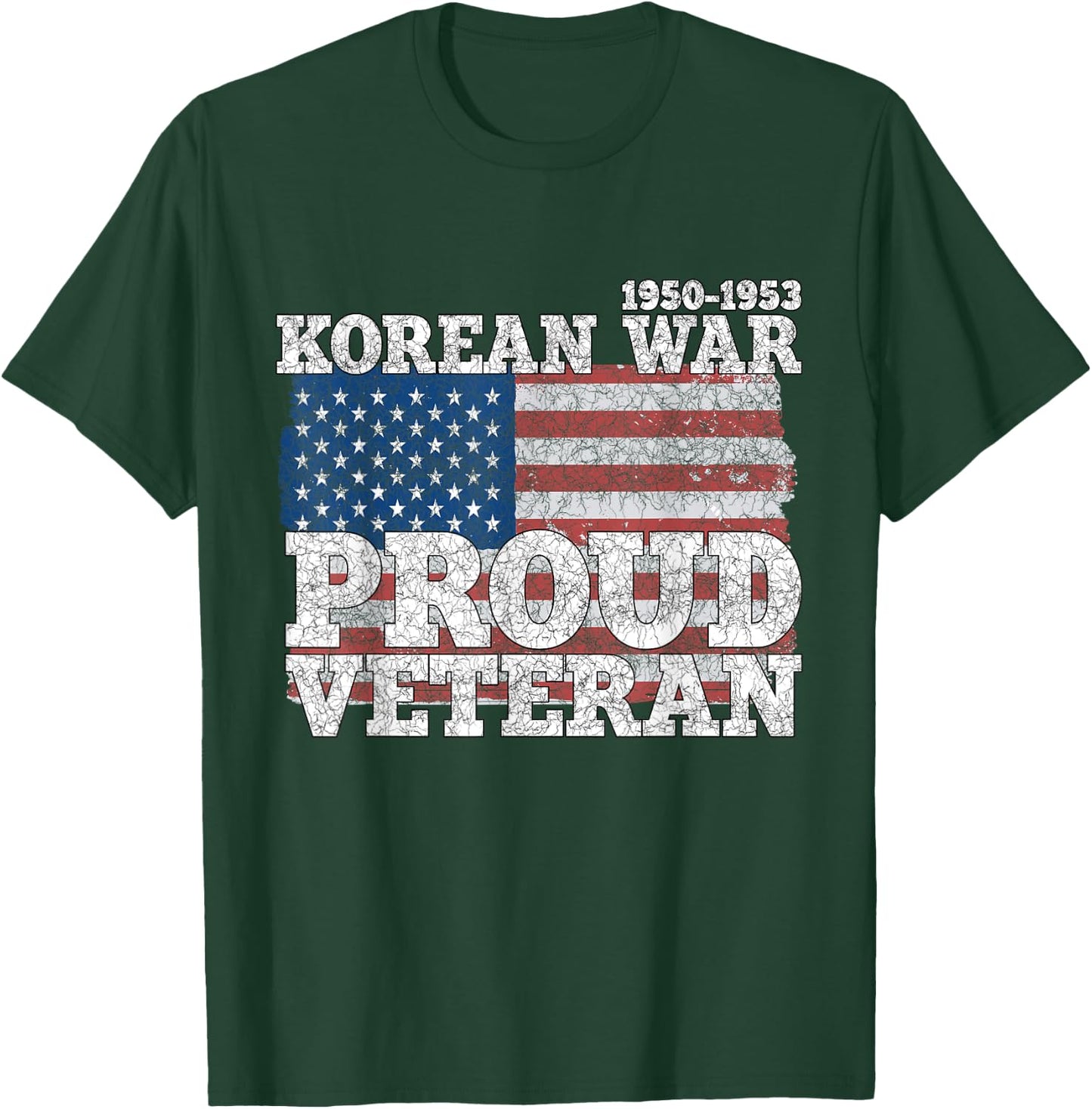 Korean War Veteran Proud Flag T-Shirt - T-Shirt | Forest