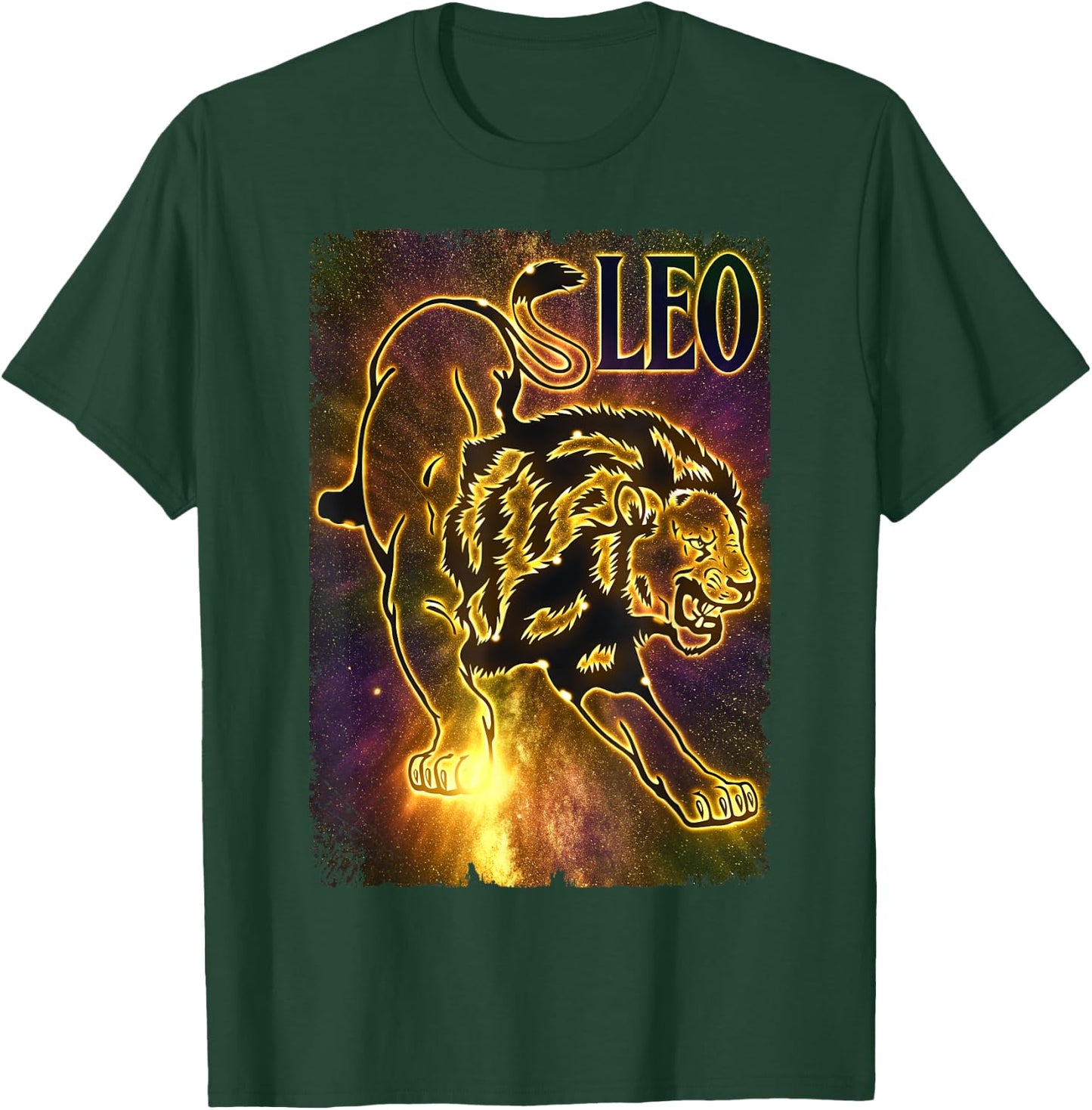 Lion Zodiac Sign Lion Birthday July August T-Shirt - T-Shirt | Forest
