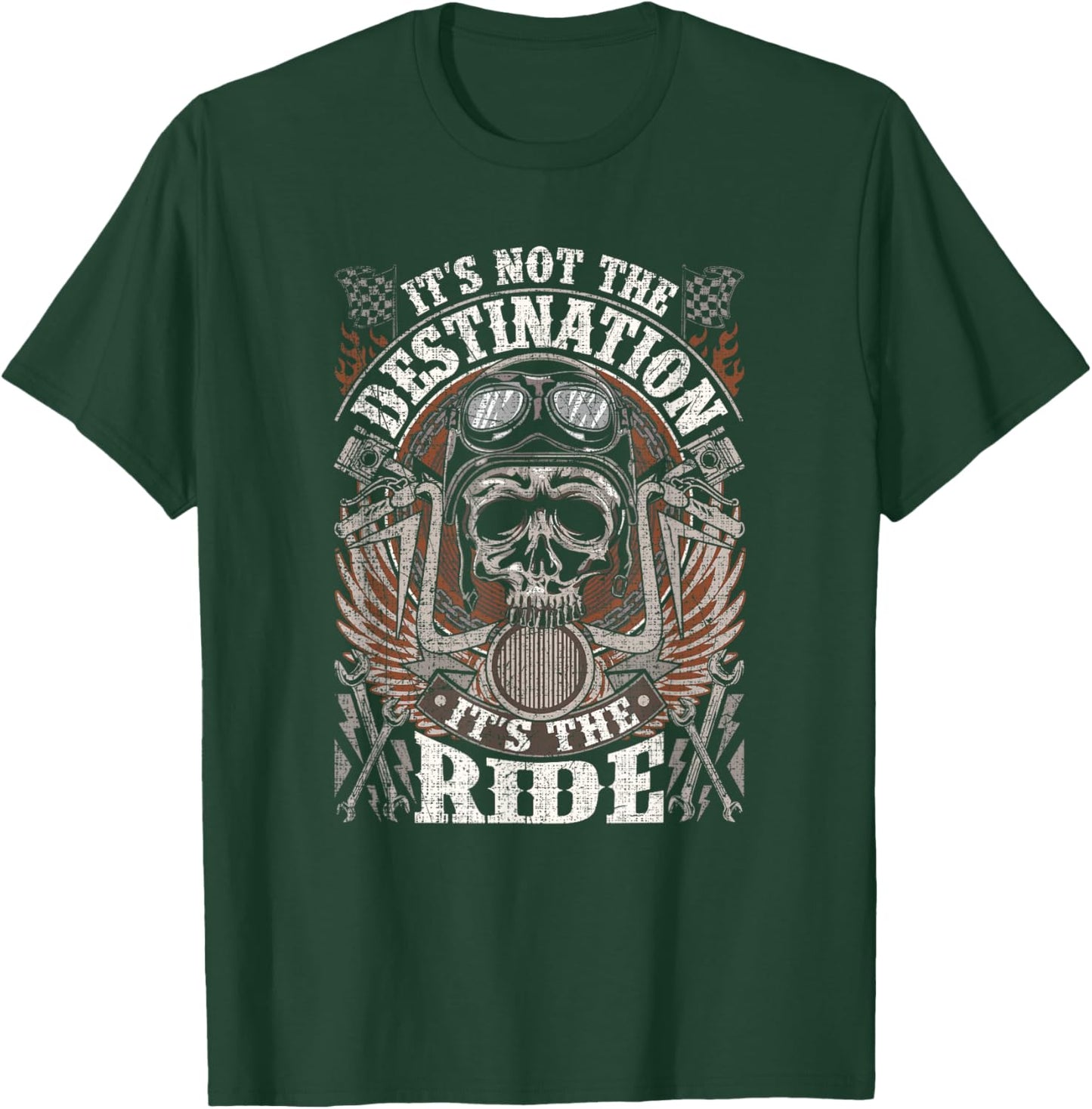 Biker Gear Motorcycle Gifts Not Target It's the Ride T-Shirt - T-Shirt | Forest