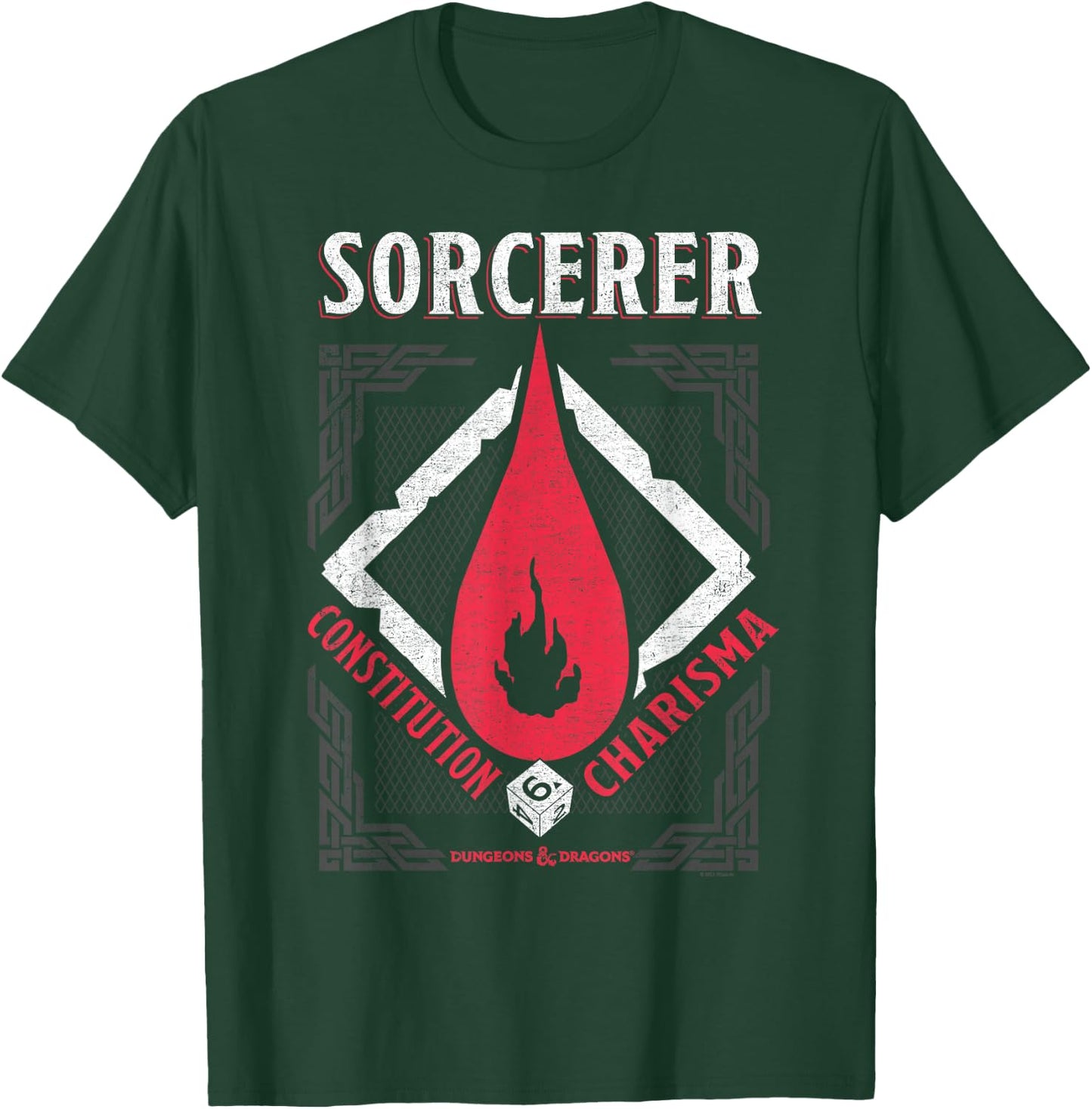 Dungeons & Dragons Sorcerer Constitution & Charisma T-Shirt - T-Shirt | Forest