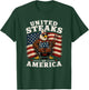 United Steaks of America Funny Bald Eagle Grilling BBQ USA T-Shirt - T-Shirt | Forest