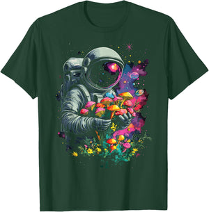 Trippy EDM Mushroom Astronaut Psychedelic T-Shirt - T-Shirt | Forest
