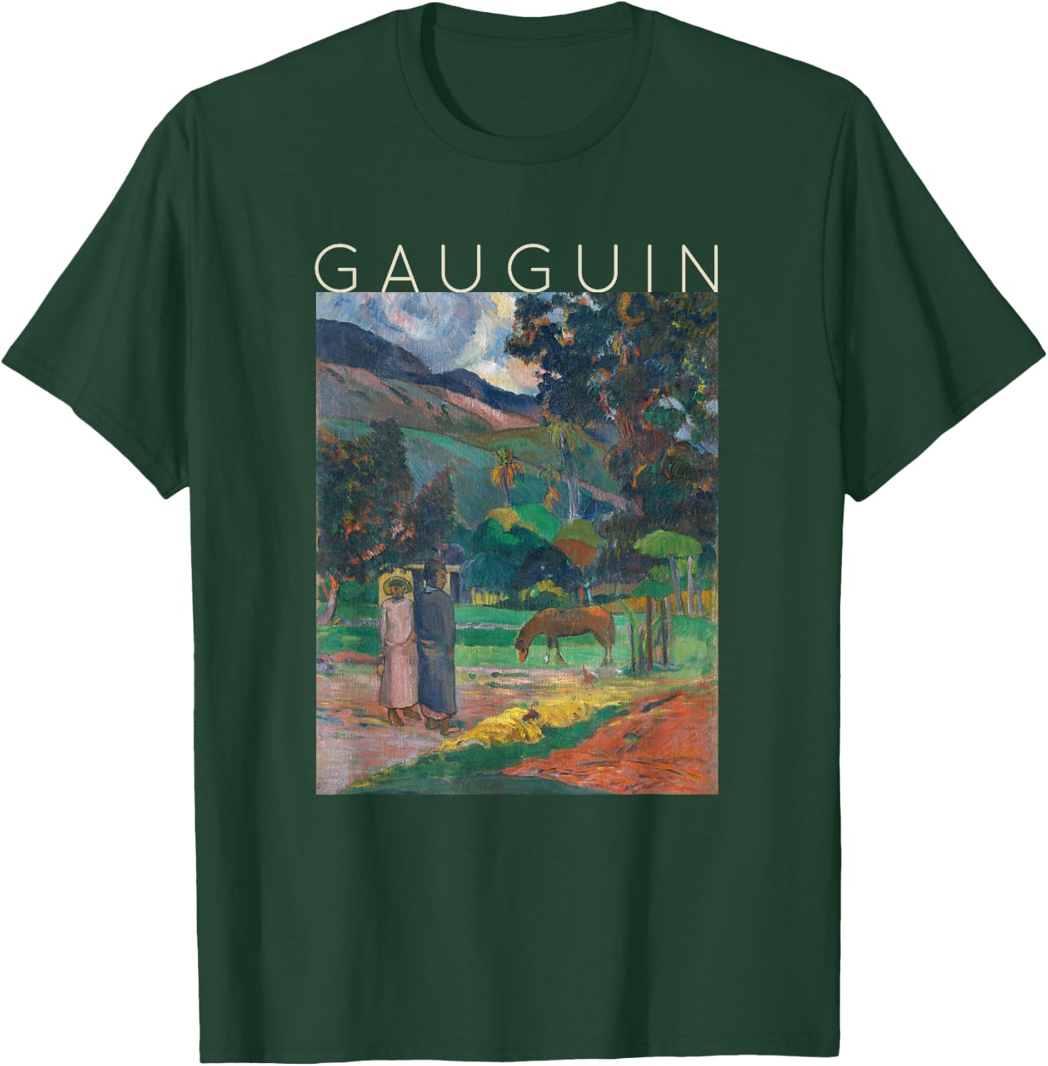 Paul Gauguin - Tahitian Landscape - French Polynesia T-Shirt - T-Shirt | Forest