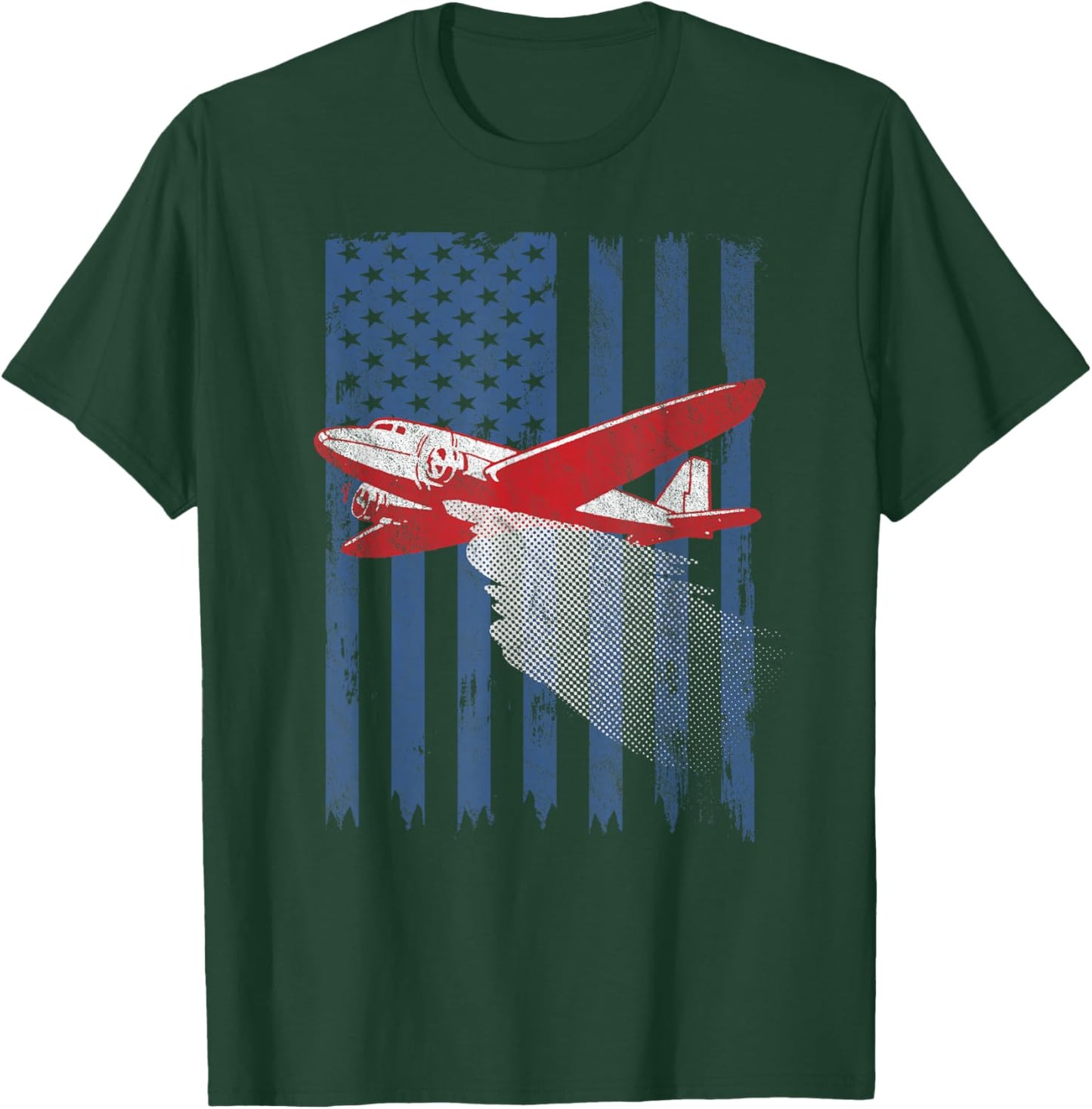 Aerial Firefighting Pilot Fire Aviation Firefighter T-Shirt - T-Shirt | Forest