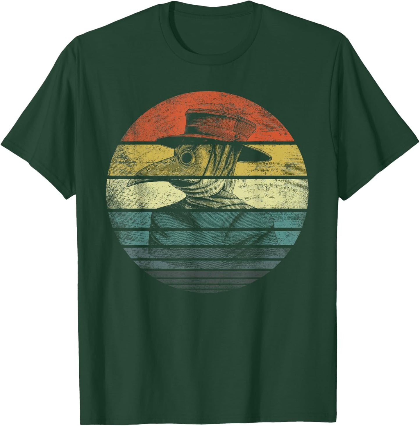 Vintage Plague Face Mask Gifts Women Plague Doctor T-Shirt - T-Shirt | Forest