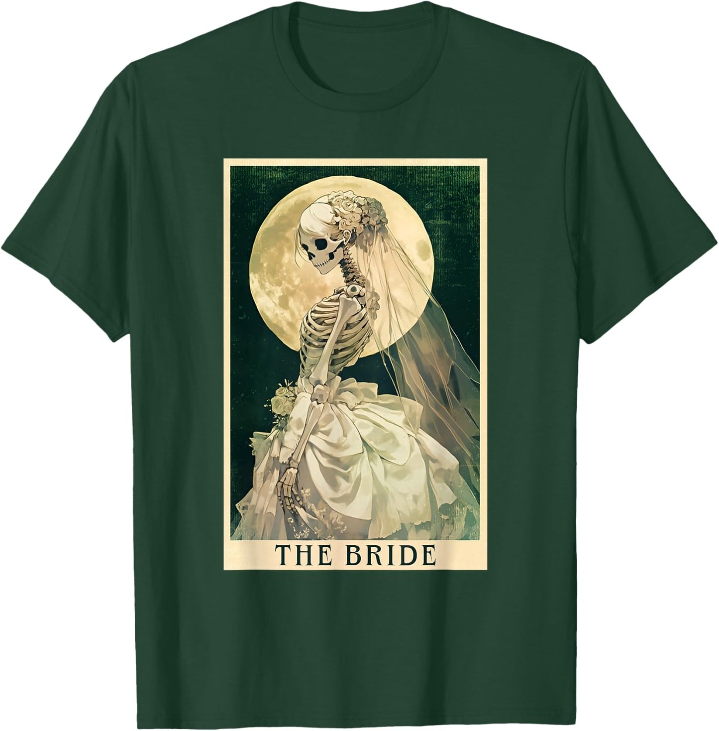 The Bride Skeleton Tarot Card Halloween Bachelorette Party T-Shirt - T-Shirt | Forest
