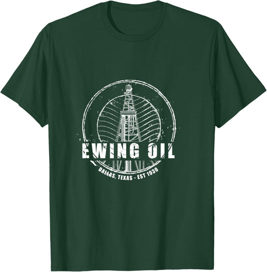 DALLAS | Ewing Oil Company Classic 80's TV T-Shirt - T-Shirt | Forest