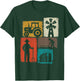 Farmer Vintage Collage Farming Men Rancher Cowboy Farm Owner T-Shirt - T-Shirt | Forest