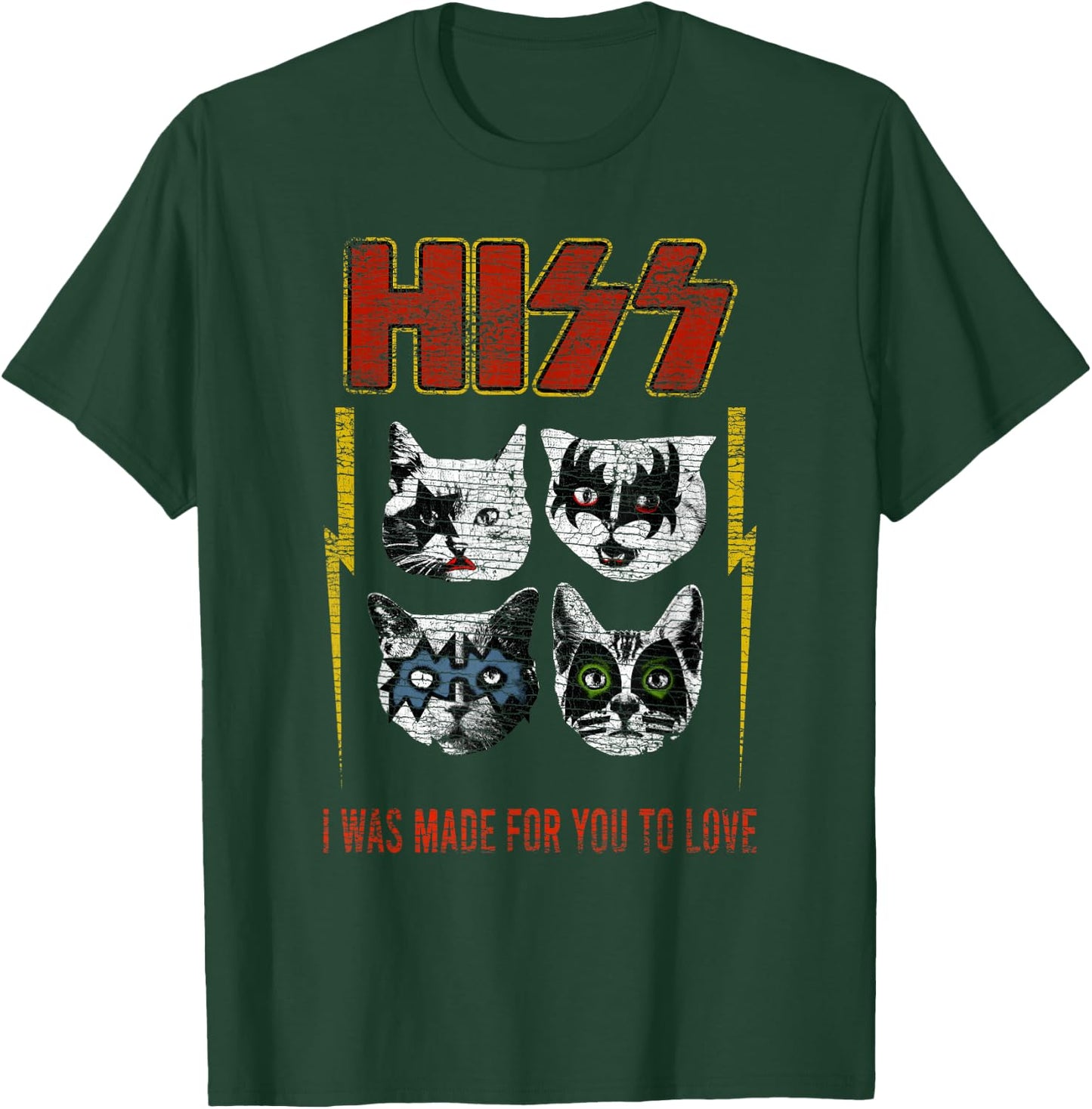 Hiss Rock Cats Rock T-Shirt - T-Shirt | Forest