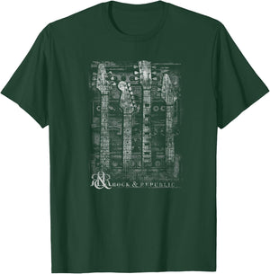 Trendy Rock & Republic Faded Guitar Music Graphic Design T-Shirt - T-Shirt | Forest