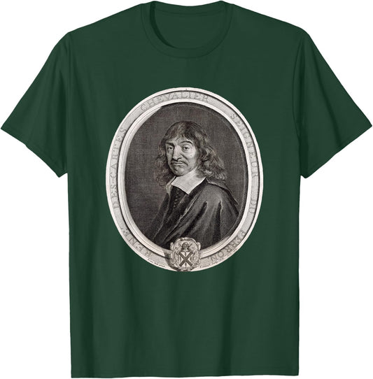 René Descartes Scientist Portrait T-Shirt - T-Shirt | Forest