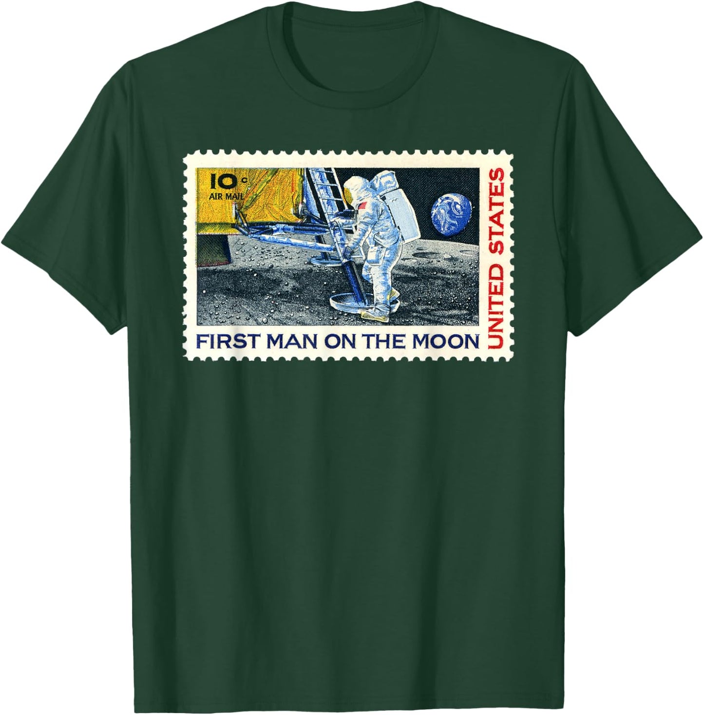 Retro Apollo 11 50th Anniversary Moon Landing T-Shirt - T-Shirt | Forest