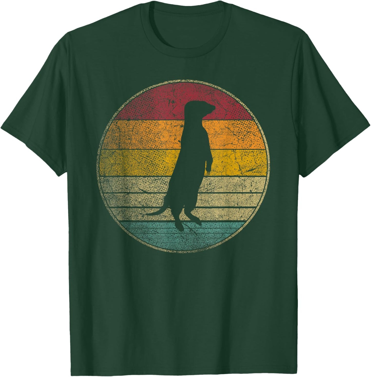 Meerkat - Retro Style Vintage Funny 80s 90s Men Women T-Shirt - T-Shirt | Forest