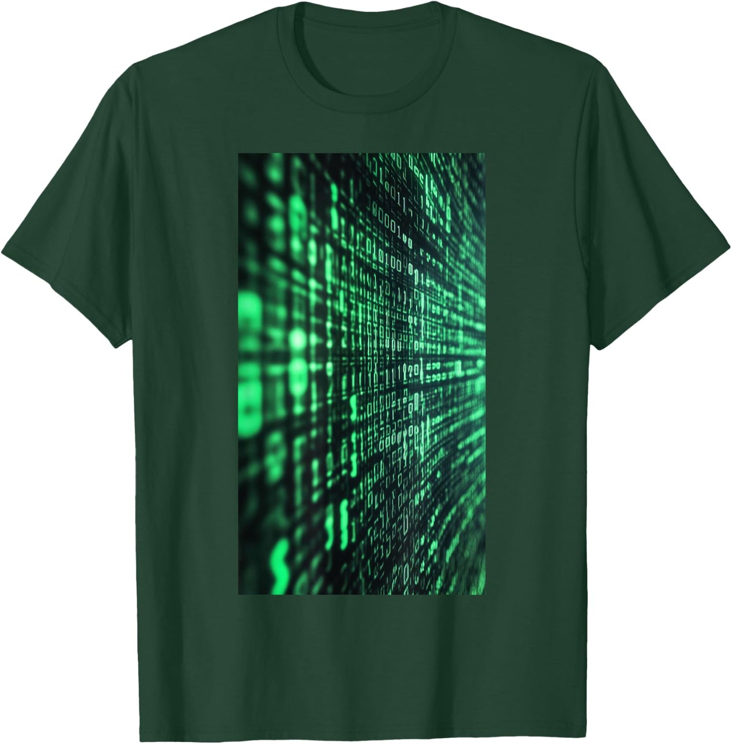 Binary Code Vintage Computer Screen Hacker T-Shirt - T-Shirt | Forest