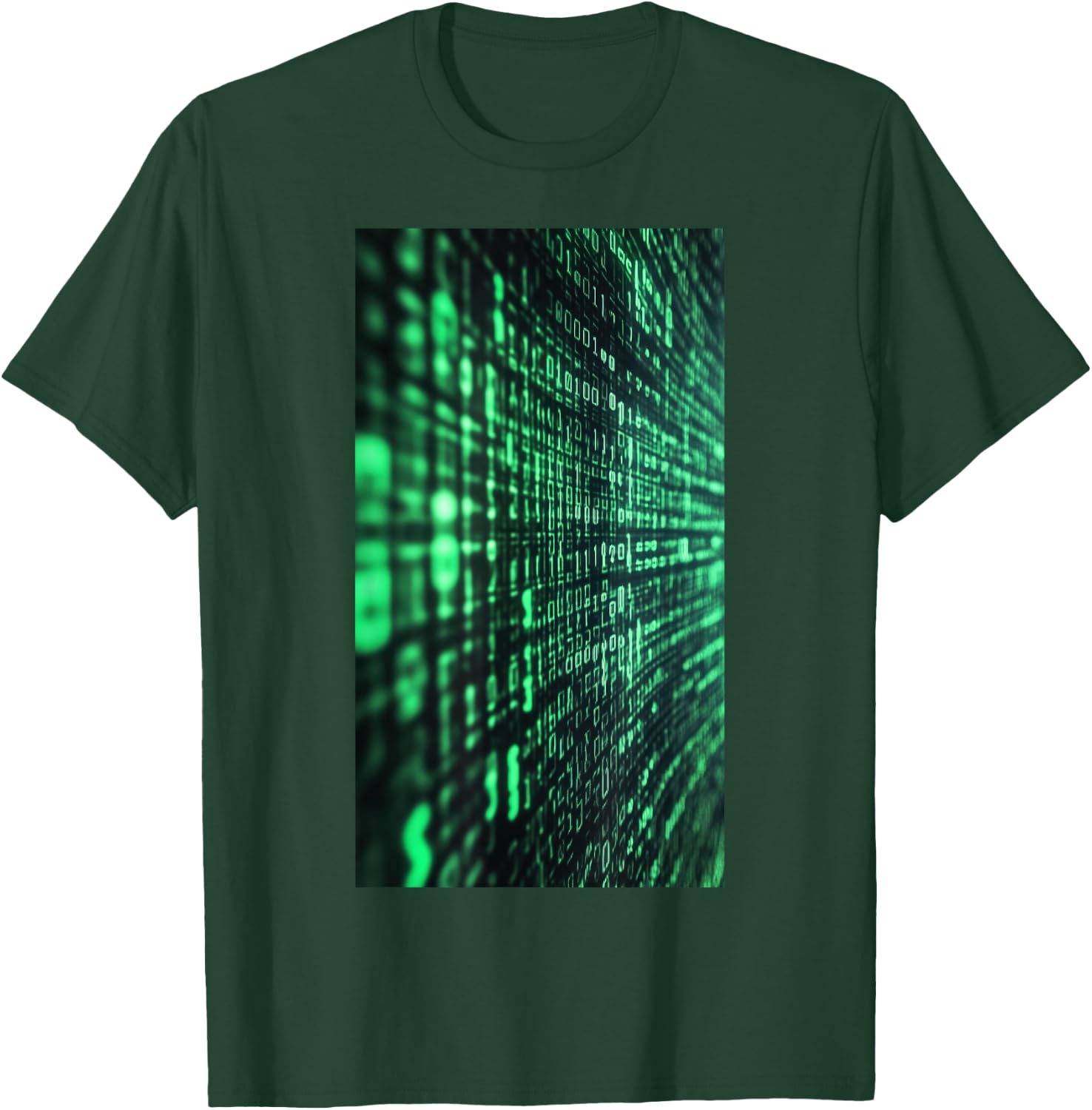 Binary Code Vintage Computer Screen Hacker T-Shirt - T-Shirt | Forest