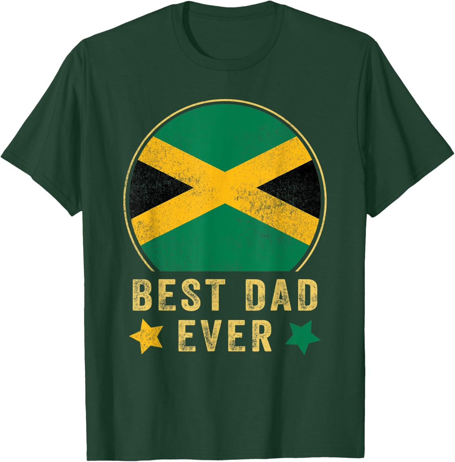 Best Dad Ever Jamaican Father Country Jamaica Flag T-Shirt - T-Shirt | Forest