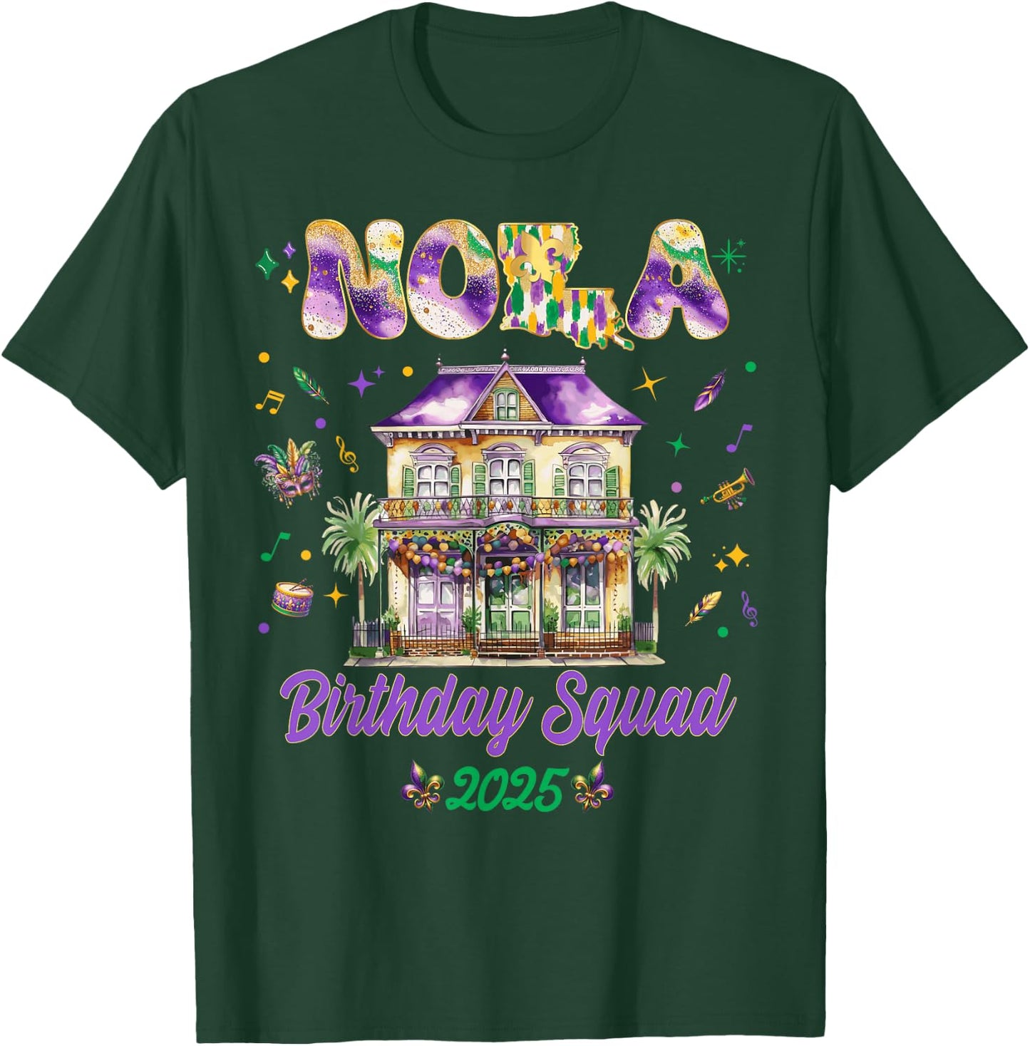 New Orleans Nola 2025 Girls Besties Trip T-Shirt - T-Shirt | Forest