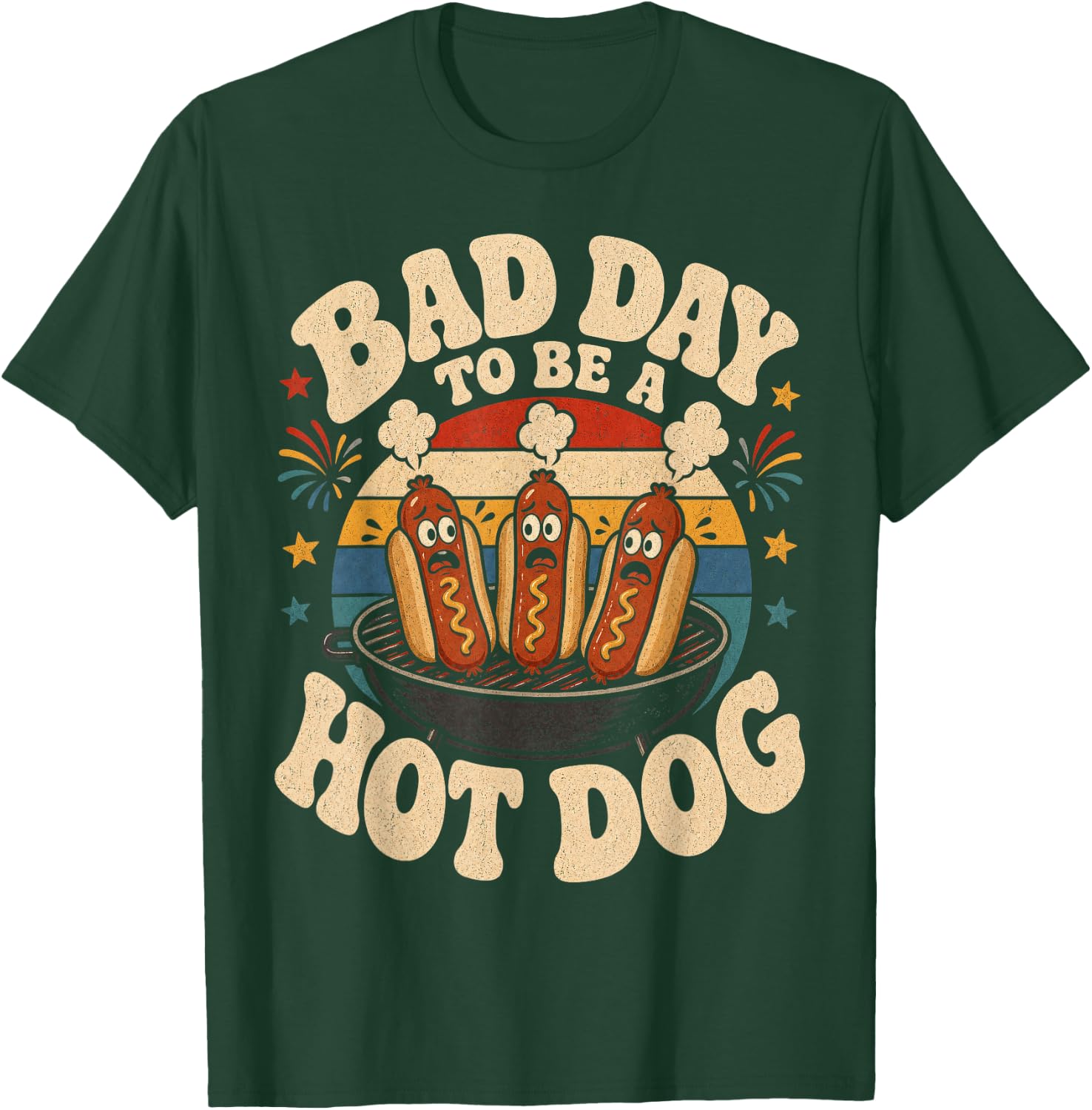 Bad Day to Be A Hot Dog Cookout Food Humor T-Shirt - T-Shirt | Forest