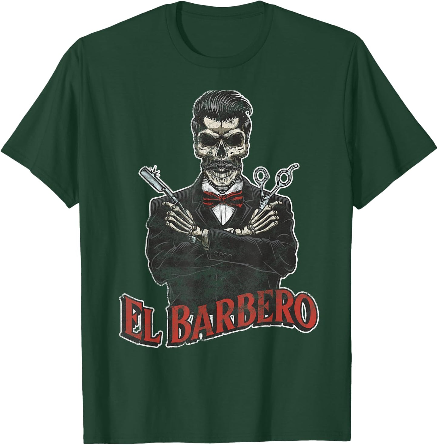 El Barbero Mexican Barber hairstylist barber shop giff T-Shirt - T-Shirt | Forest
