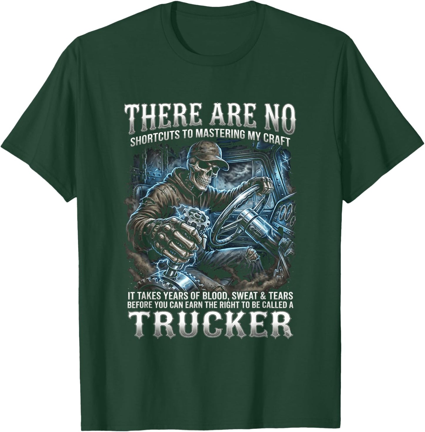Semi Driver Diesel Gear Shift T-Shirt - T-Shirt | Forest