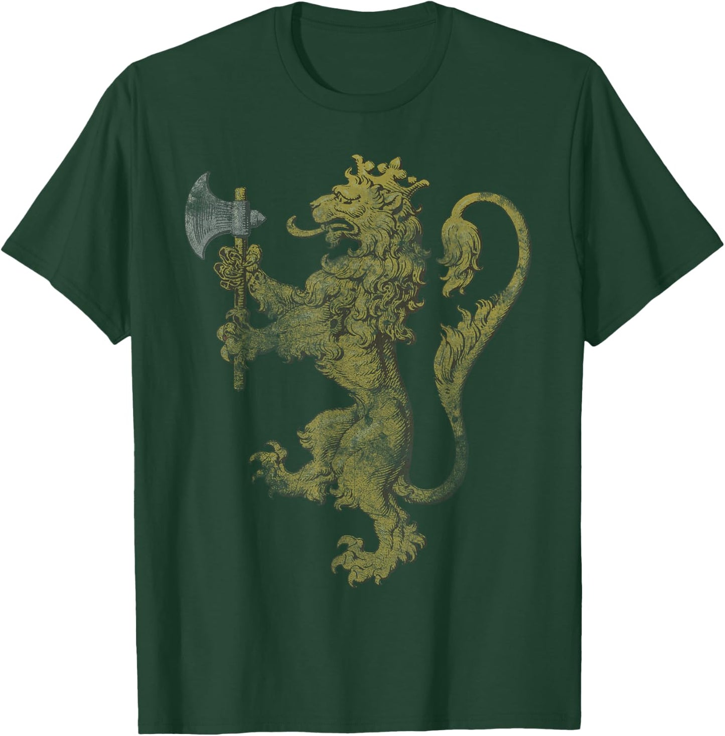 Vintage Norwegian Coat of Arms Norway Lion Gift T-Shirt - T-Shirt | Forest