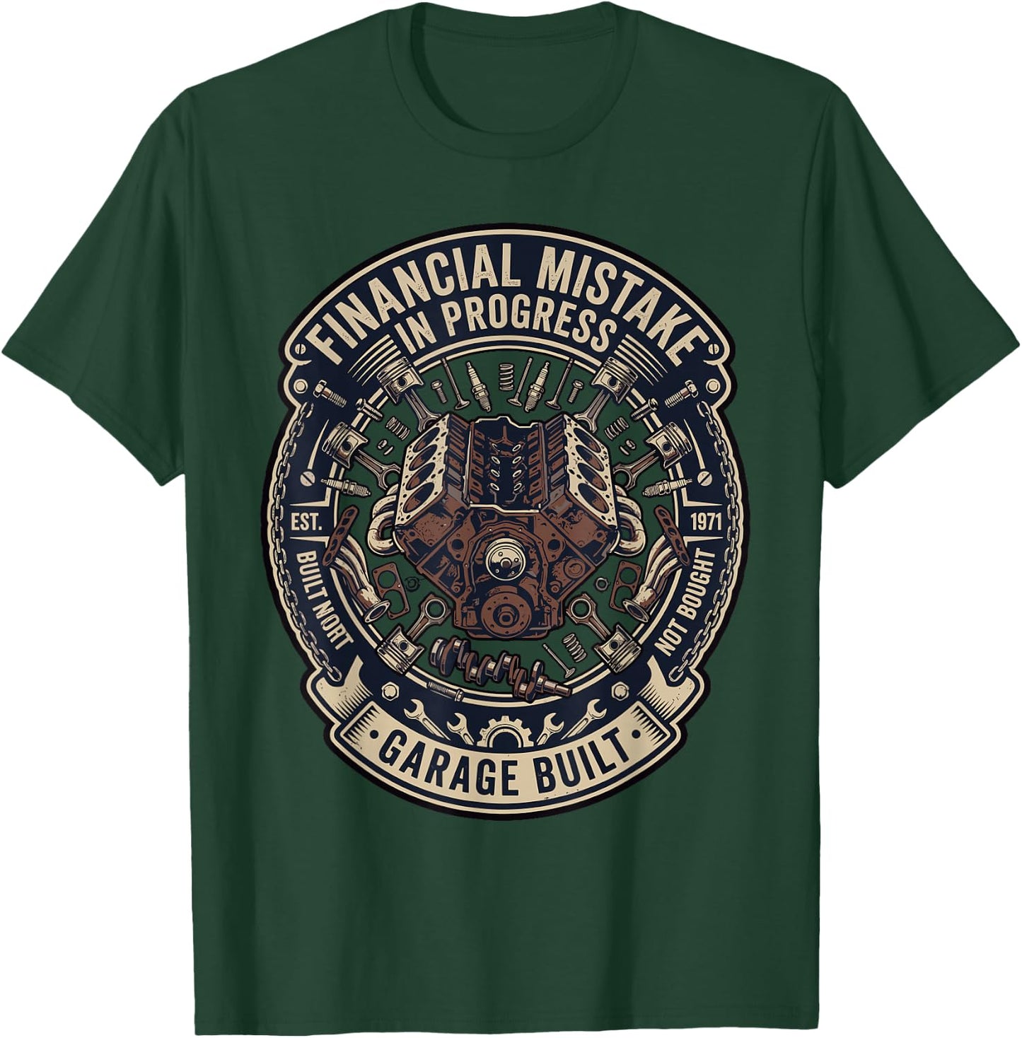 Mechanic Funny T-Shirt - T-Shirt | Forest