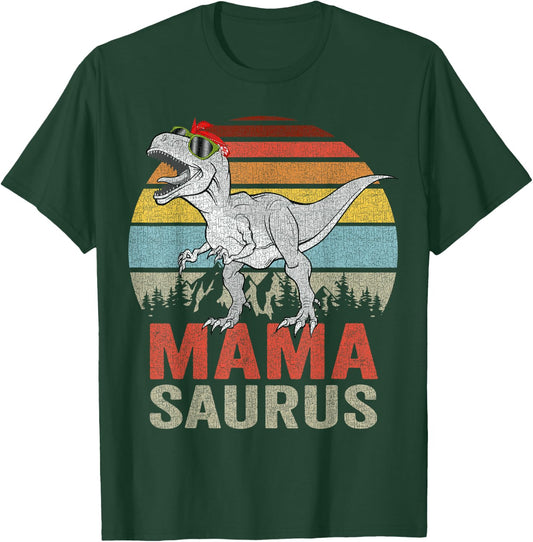 Mamasaurus Dinosaur Mama Saurus T Rex Funny Family Matching T-Shirt - T-Shirt | Forest